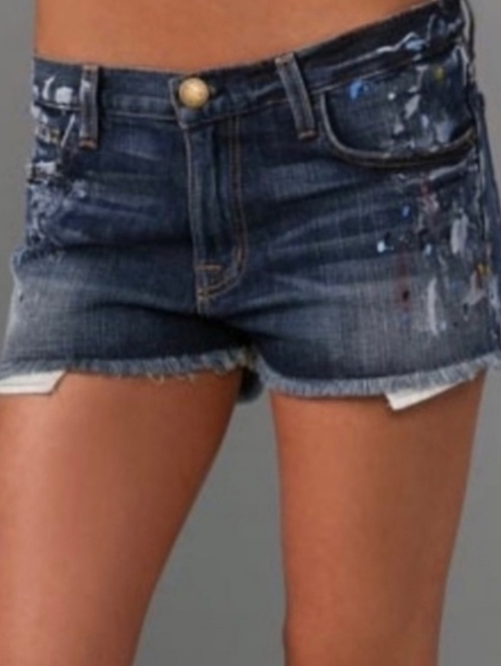 CURRENT/ELLIOTT - Paint Splatter Cutoff Denim Shorts Size 26
